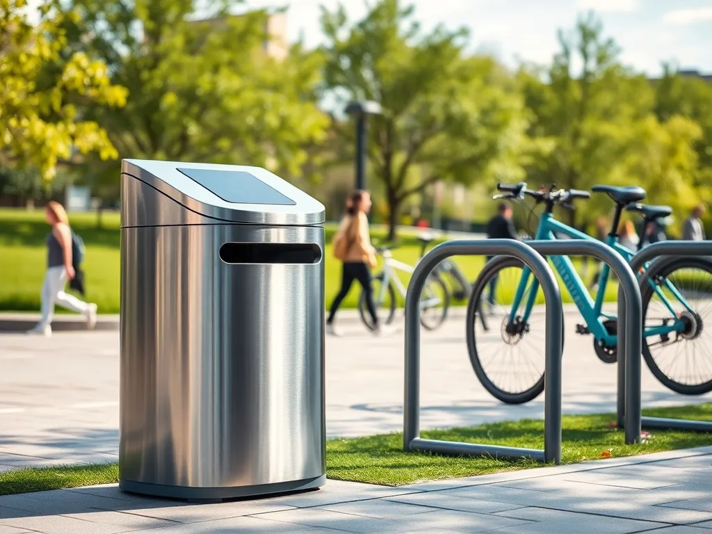 Przewodnik po wyposażeniu przestrzeni publicznych – trwałe kosze i stojaki