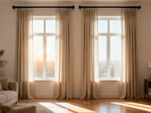 Nowoczesne okna fasadowe wieżowca odbijające błękitne niebo i chmury, podkreślające estetykę współczesnej architektury.