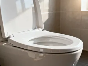Porównanie tarasu z kamienia na gruncie oraz drewnianego tarasu na palach w ogrodzie w świetle zachodzącego słońca.