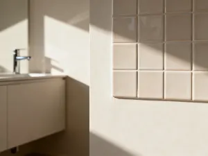 Ręce pracownika budowlanego nakładające zaprawę klejową na siatkę zbrojącą zatopioną w styropianie.