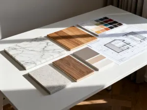 Porównanie tekstury czerwonej cegły ceramicznej i białego silikatu na placu budowy.